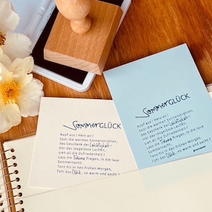 SOMMERglück ! GEDICHT vom glück des SOMMERS ! leichtigkeit, träume, glück… großer sommerlicher stempel / sonnenschein / sunshine / happiness