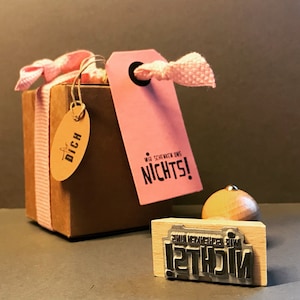 echt keine geschenke? stempel " wir schenken uns NICHTS ! " - ostern? muttertag? geburtstag? weihnachten? alles wie immer!