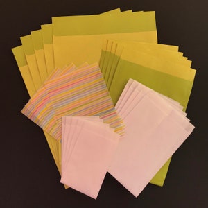 tütchen-mischung in 5erlei größen / 2 varianten / geschenkverpackung / wundertüte / tüten mix / flachbeutel / blockbodenbeutel / verpacken