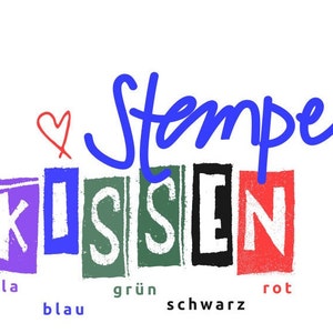 ein richtig GUTES stempelkissen - und groß genug ! für präzise abdrücke / stempelkissen standardfarben schwarz blau rot grün lila !