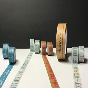 free choice washitape masking tape washi tape individual rolls or in a set: Christmas, birthday, handmade gifts image 6