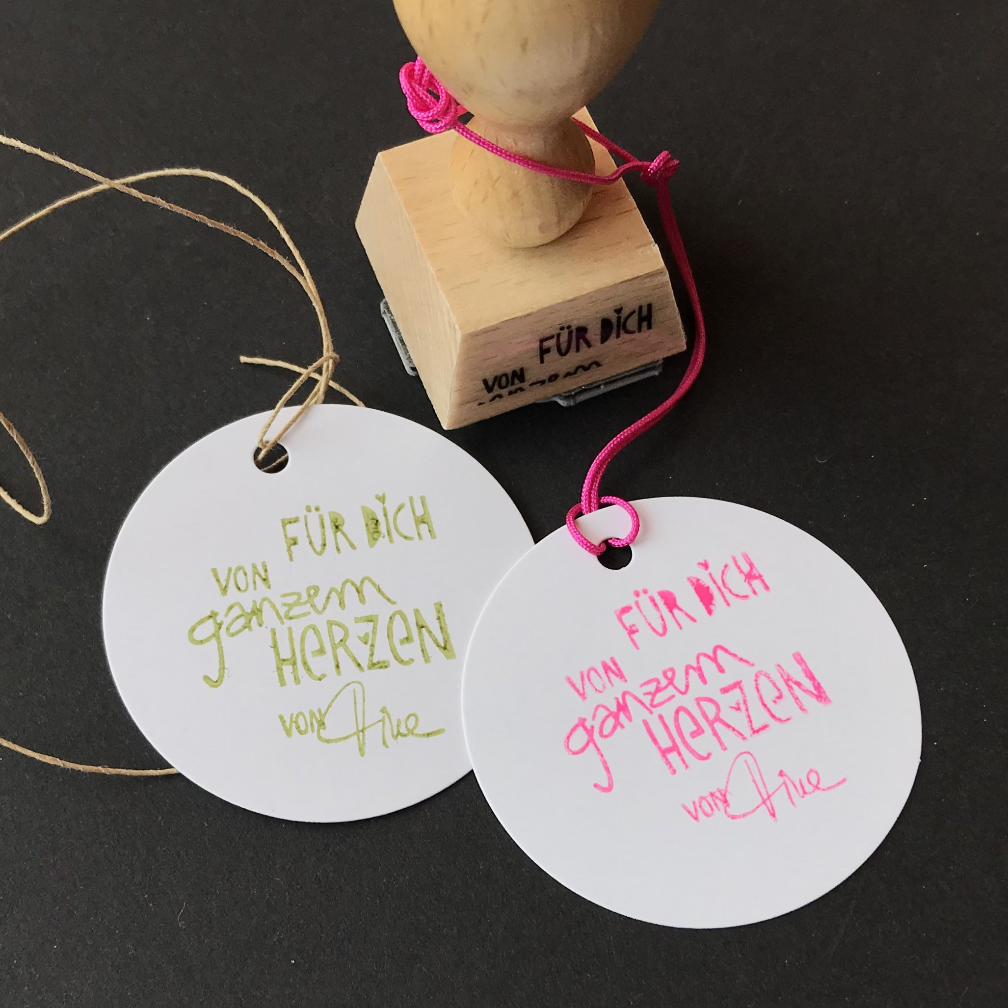 personalisierbar !! für VERKÄUFERINNEN -  stempel mit logo, unterschrift, text oder punktlinie - oder PUR - stempel von herzen / für dich