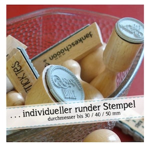 individueller GROSSER runder textstempel / logostempel / rundstempel - in präziser wunschgröße ! stempel nach deiner vorlage / stempel kreis
