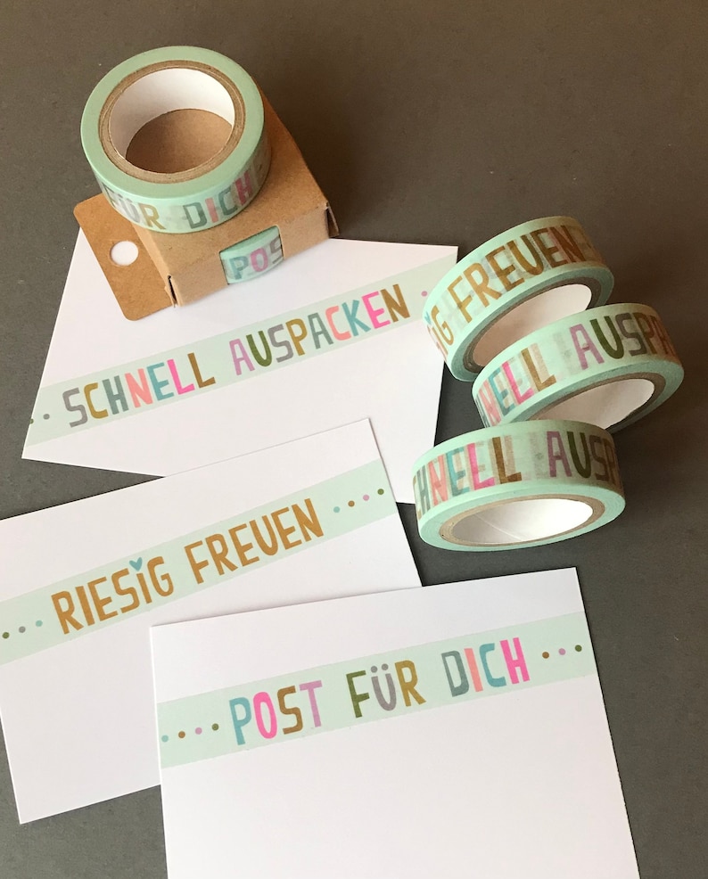 free choice washitape masking tape washi tape individual rolls or in a set: Christmas, birthday, handmade gifts nur sprüche bunt