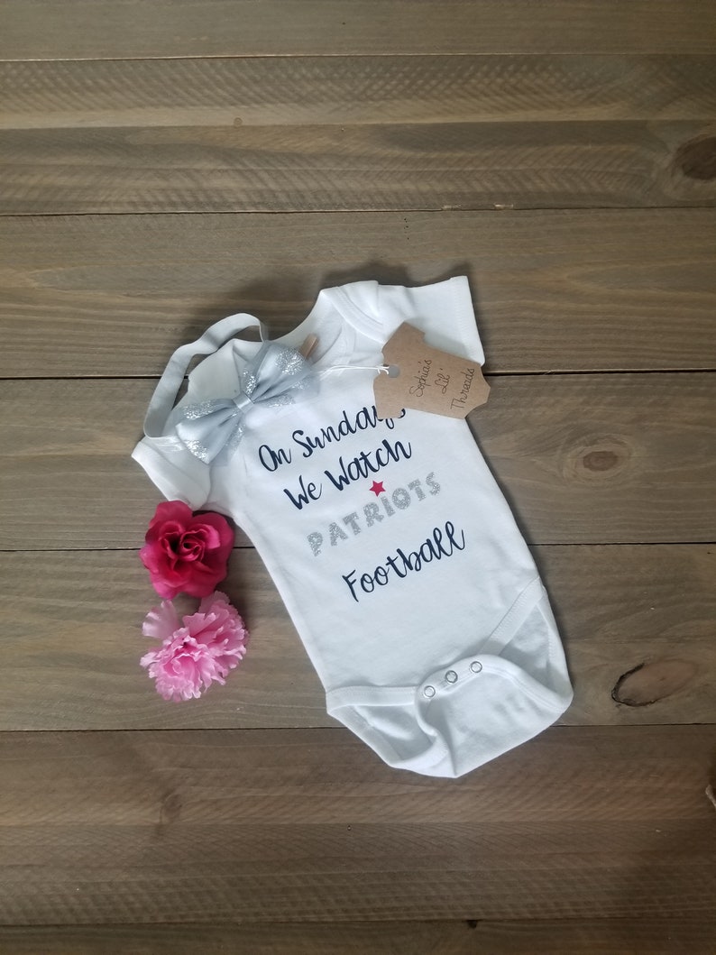 New England Patriots Football Baby Toddler Girl Headband