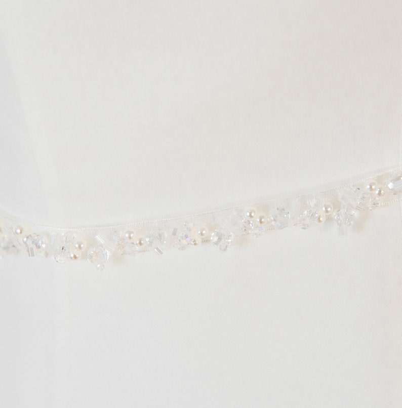 Brautgürtel schlicht Perlen ivory Bild 3