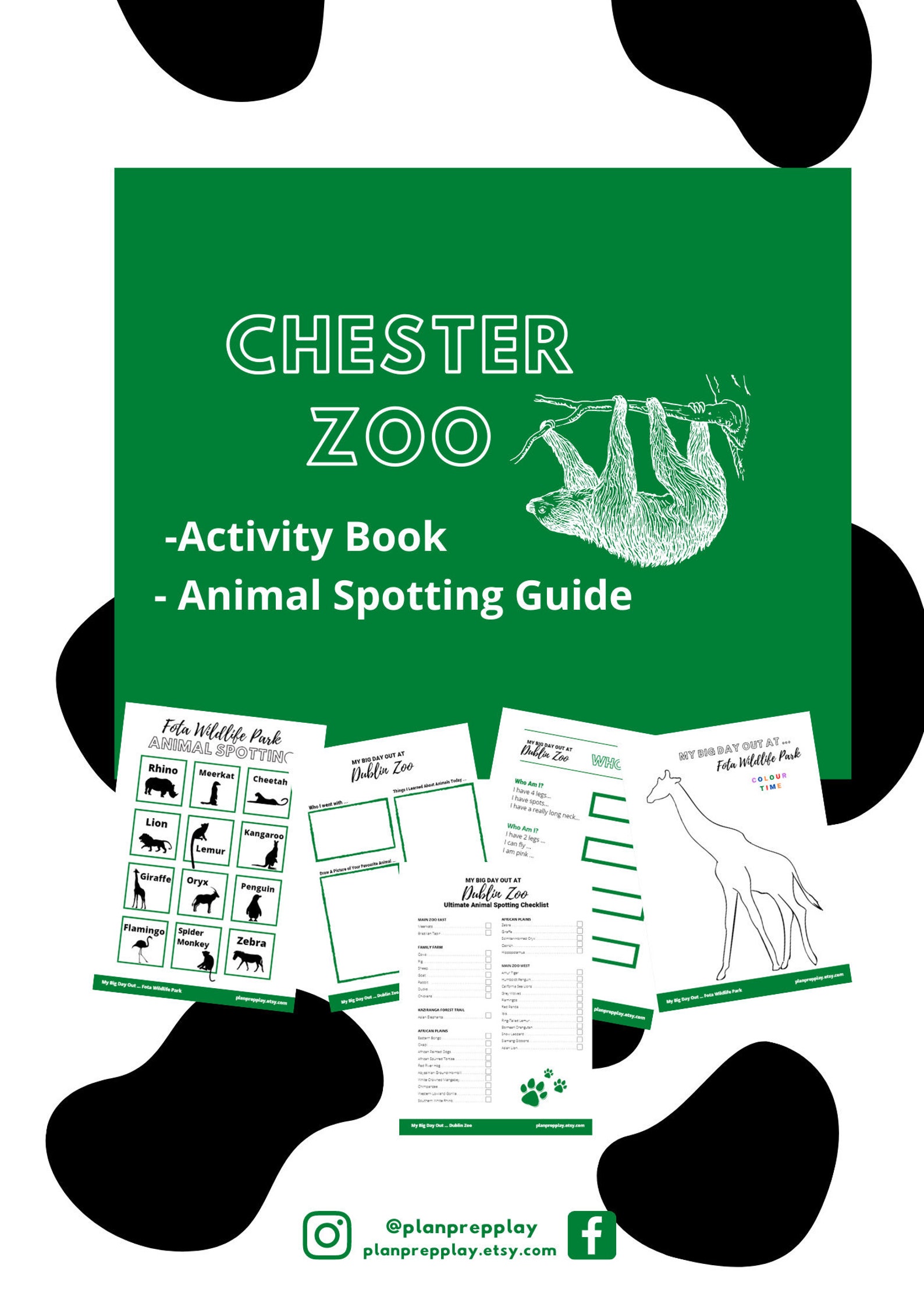 Chester Zoo UK Kids Activity Book & Animal Spotting Guide Etsy