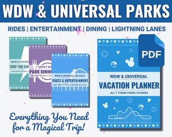 WDW & Universal Orlando Complete Parks Guide and Vacation Planner 2026-2027 | Updates Automatically | 7 Parks | Everything You Need to Know