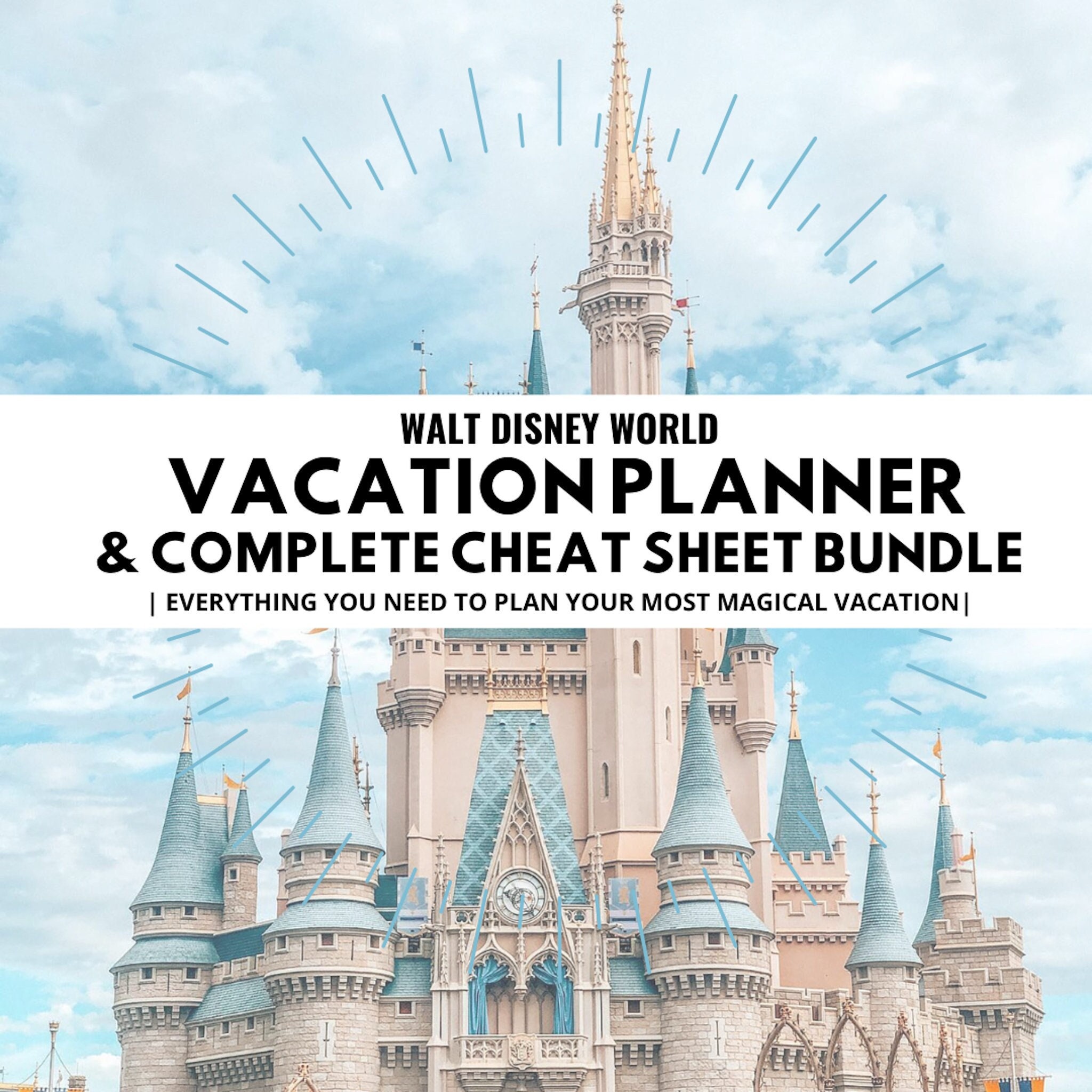 Disneyworld Vacation Planner With Complete Cheat Sheet Bundle