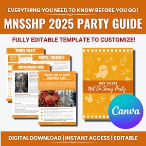 Editable MNSSHP 2025 Guide Template & pdf download |  WDW Halloween Party | Not So Scary | FREE updates as more details are announced!