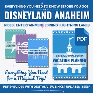Disneyland Complete Parks Guide and Vacation Planner 2025 | Updates Automatically | 2 Parks | Lightning Lanes, Rides, Entertainment, Dining