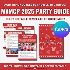 Editable MVMCP Guide Template & pdf E-Guide |  WDW Christmas Party | Very Merry Christmas | FREE updates for 1 Year | Updated July 2025