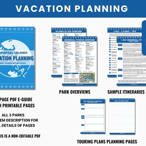 2026-2027 Universal Orlando Vacation Planner PDF | Original Design | 3 Parks | Rides, Entertainment, Dining, Express Pass | Free Update image 4