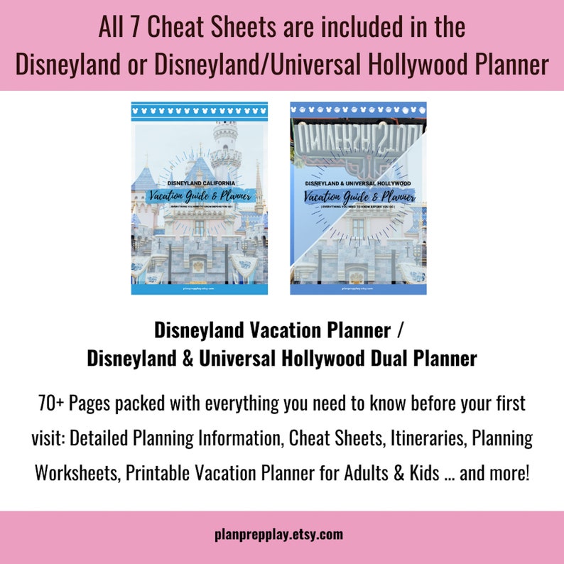 Disneyland Entertainment Cheat Sheets Toon Town Updated Etsy