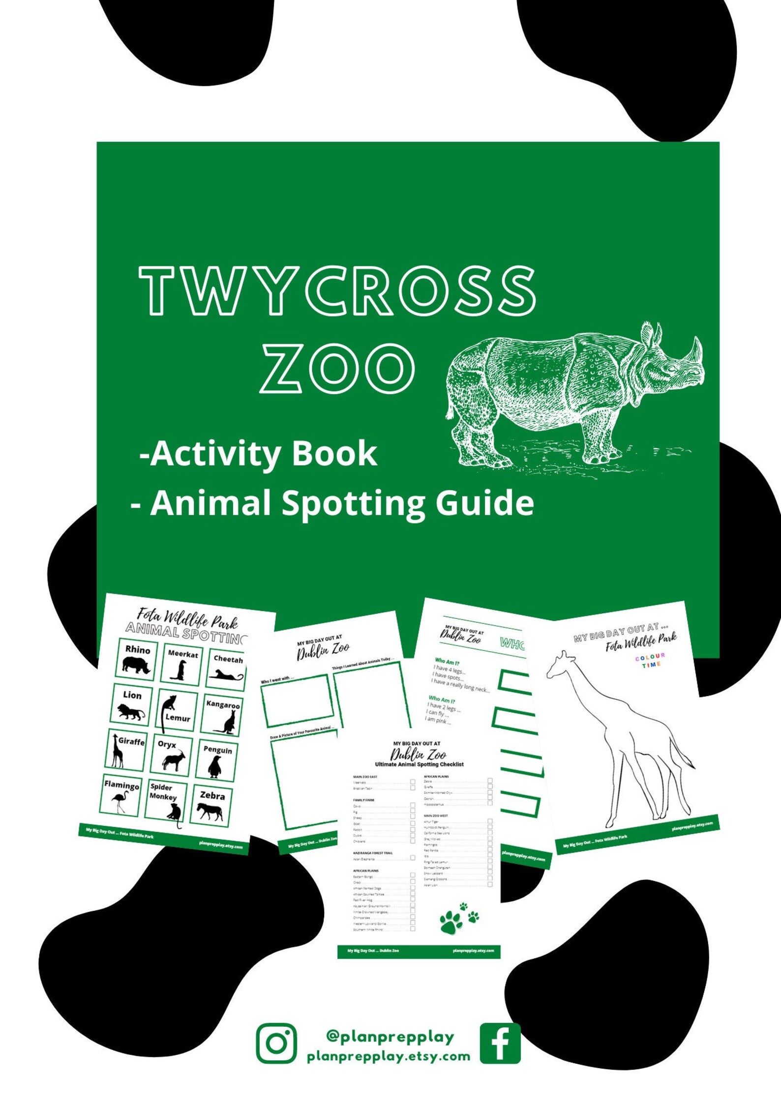 Twycross Zoo UK Kids Activity Book & Animal Spotting Guide Etsy