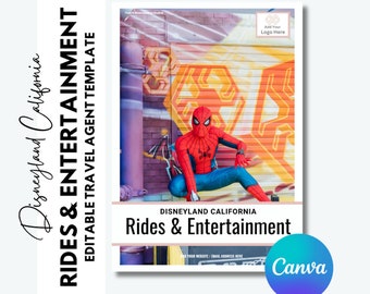 Disneyland Rides and Entertainment Guide - Travel Agent Editable Template