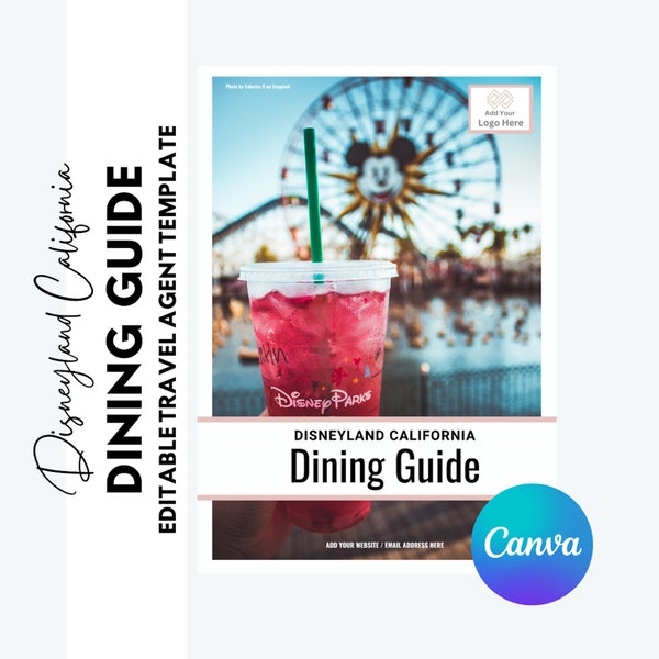 Disneyland Dining Guide - Travel Agent Editable Template