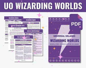 Wizarding World Guide, Games, Cheat Sheets | Universal Studios Orlando | Islands of Adventure | Perfect for 2026-2027 Vacations