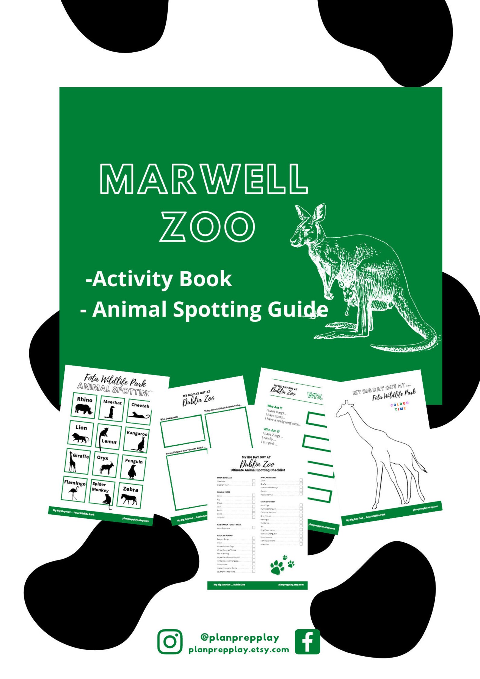 Marwell Zoo UK Kids Activity Book & Animal Spotting Guide Etsy