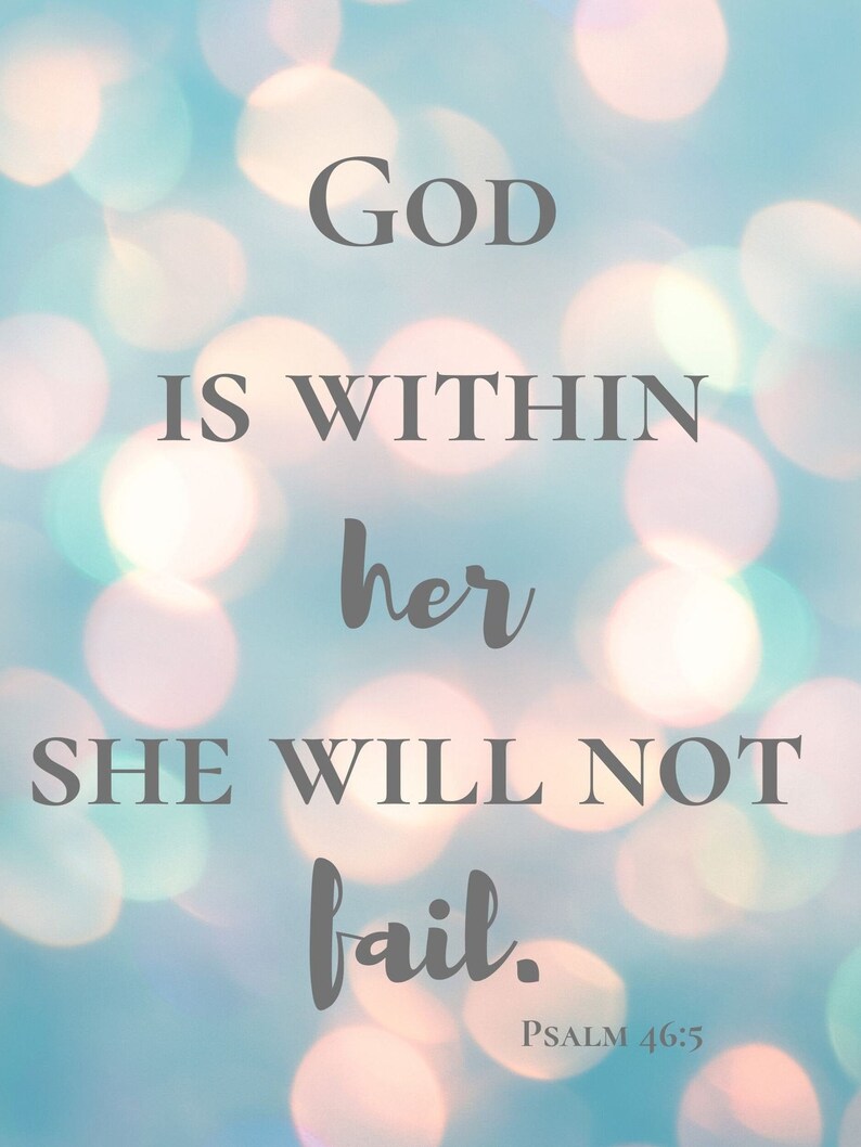 God is within her...wall decor INSTANT DOWNLOAD Etsy