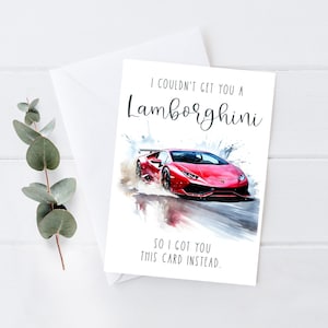 Ik kon geen grappige verjaardagskaart voor Lamborghini krijgen voor Lamborghini-liefhebber gedenkwaardig cadeau voor Supercar-liefhebber Bday 5 x 7 aangepaste kaart
