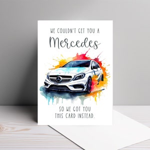 We konden geen Mercedes grappige verjaardagskaart voor Mercedes Lover memorabel cadeau voor Supercar-liefhebber verjaardagskaart 5 x 7 aangepaste wenskaart bezorgen