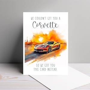 Wir konnten Ihnen keine Corvette Lustige Geburtstags-Karte für Corvette-Liebhaber-denkwürdiges Geschenk für Supercar-Enthusiasten Bday 5x7 kundenspezifische Grußkarte