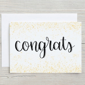 Gefeliciteerd - Gefeliciteerd kaart speciale gelegenheid om een prestatie of mijlpaal te vieren - 5 x 7 aangepaste wenskaart met envelop