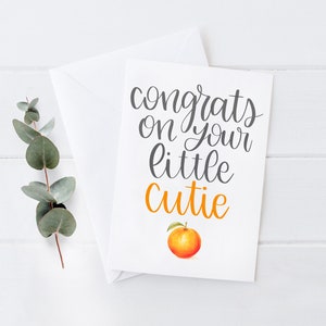 Félicitations pour votre petite mignonne Félicitations à la future maman pour une baby shower, Arrivée de petits lots avec joie - Carte de voeux 5 x 7 avec enveloppe