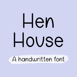 Fonte Hen House | Fonte temática de Homestead manuscrita, fonte realista, escrita à mão para Cricut Crafts, arquivo OTF Procreate com uso comercial