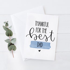 Tarjeta de agradecimiento "Gracias por ser el mejor papá" para el Día del Padre - Tarjeta de felicitación personalizada de 5x7 con sobre y personalización