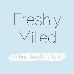 Fuente Freshly Milled / Tipografía manuscrita con temática de granja, fuente realista para Cricut, manualidades, archivo OTF para uso comercial