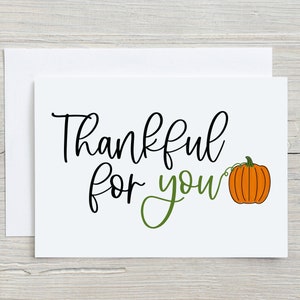 Carte de remerciement pour votre gratitude avec citrouille 5 x 7 cartes de voeux personnalisées avec personnalisation Papier cartonné épais imprimé