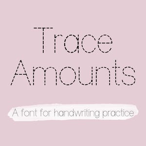 Fuente Trace Amounts / Tipografía de trazado manuscrita realista para escritura a mano, para Cricut, manualidades, educación en el hogar, archivo OTF con uso comercial