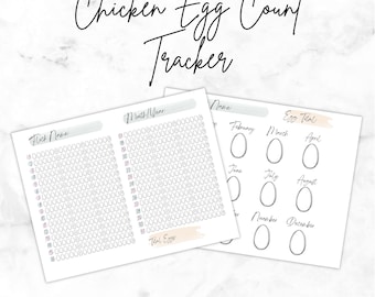 Chicken Egg Tracker Printable: Backyard Homestead Resource (PDF)