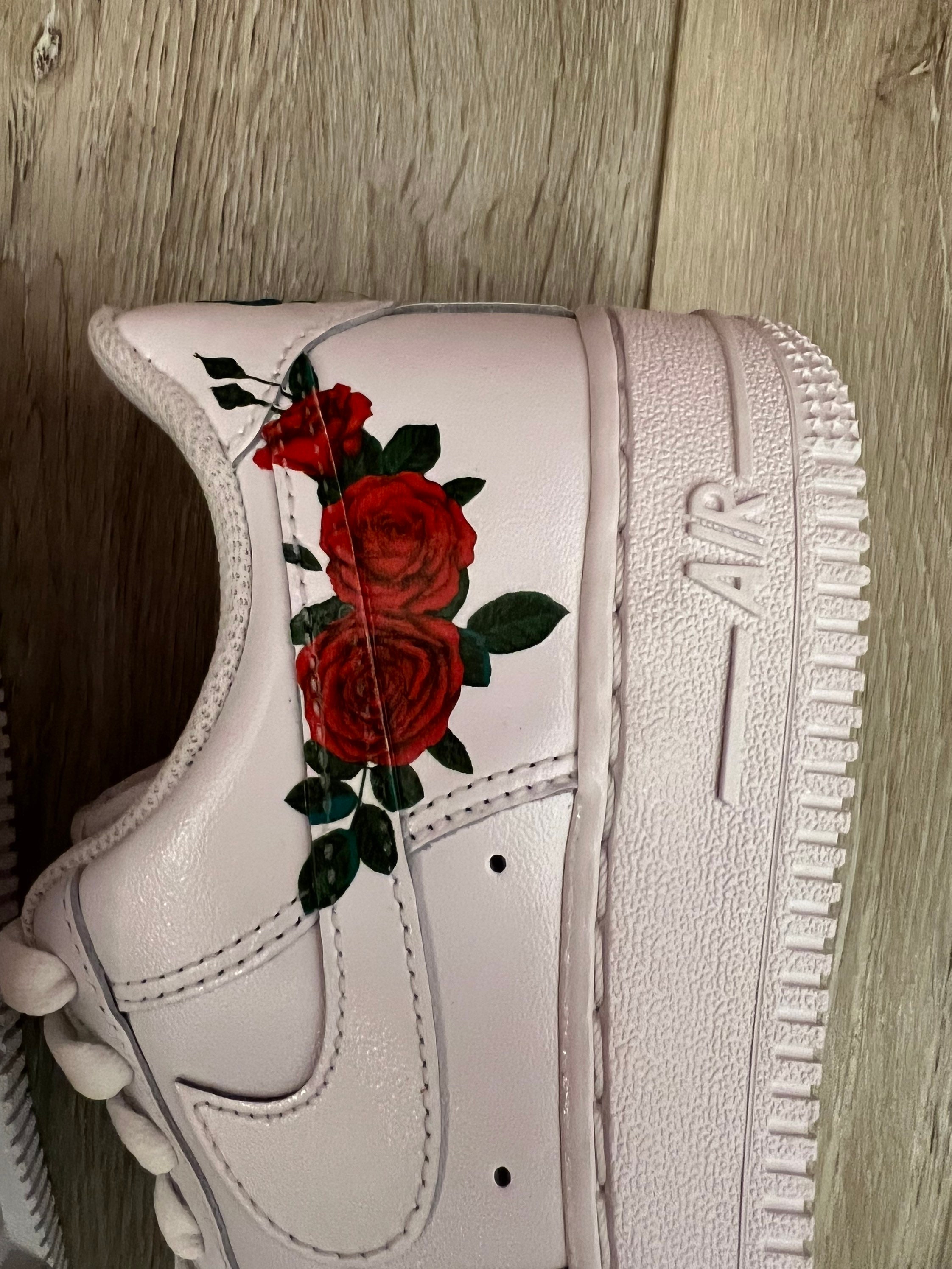 custom rose nike air force 1