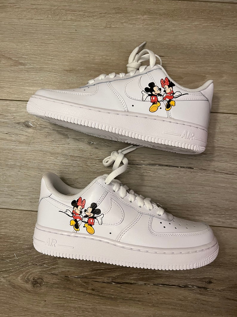 Mickey & Minnie Custom Nike Air Force 1 Holding hands
