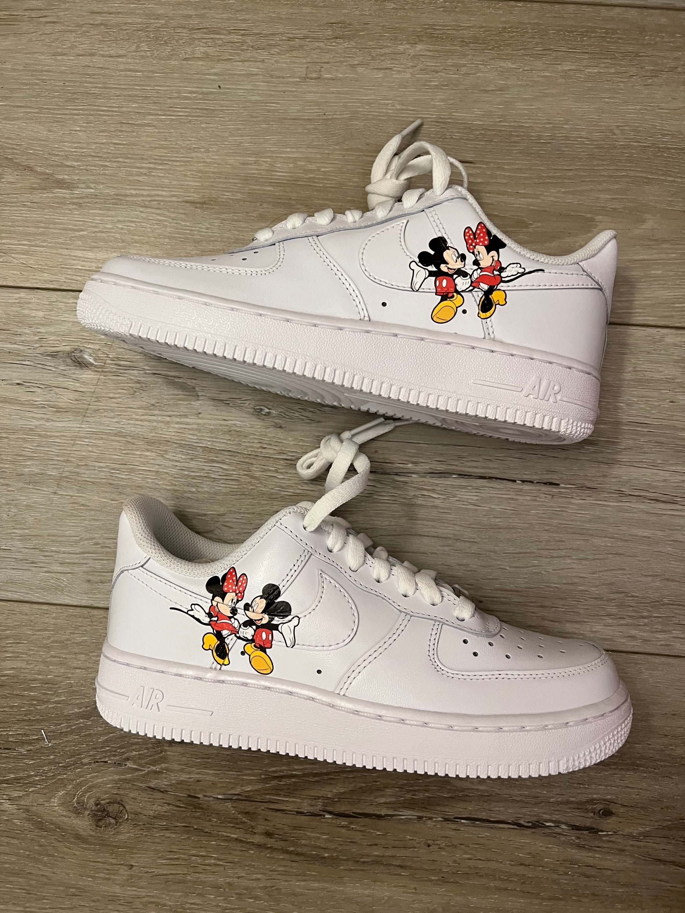 Mickey & Minnie Custom Nike Air Force 1 Etsy