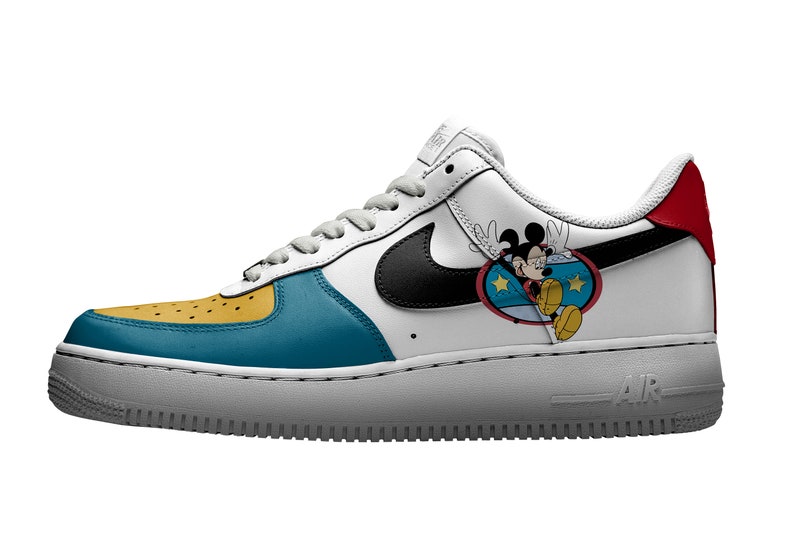 Mickey & Minnie Custom Nike Air Force 1 Mickey yellow stars