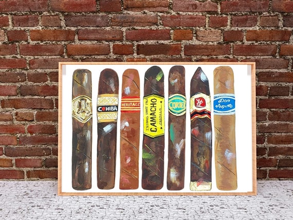 Cigar Printable Art Download Wall Art Bar Decor Art | Etsy