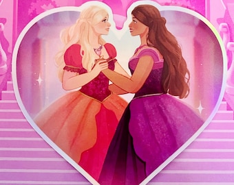 Diamond Castle Alexa und Liana Barbie Holographischer Aufkleber