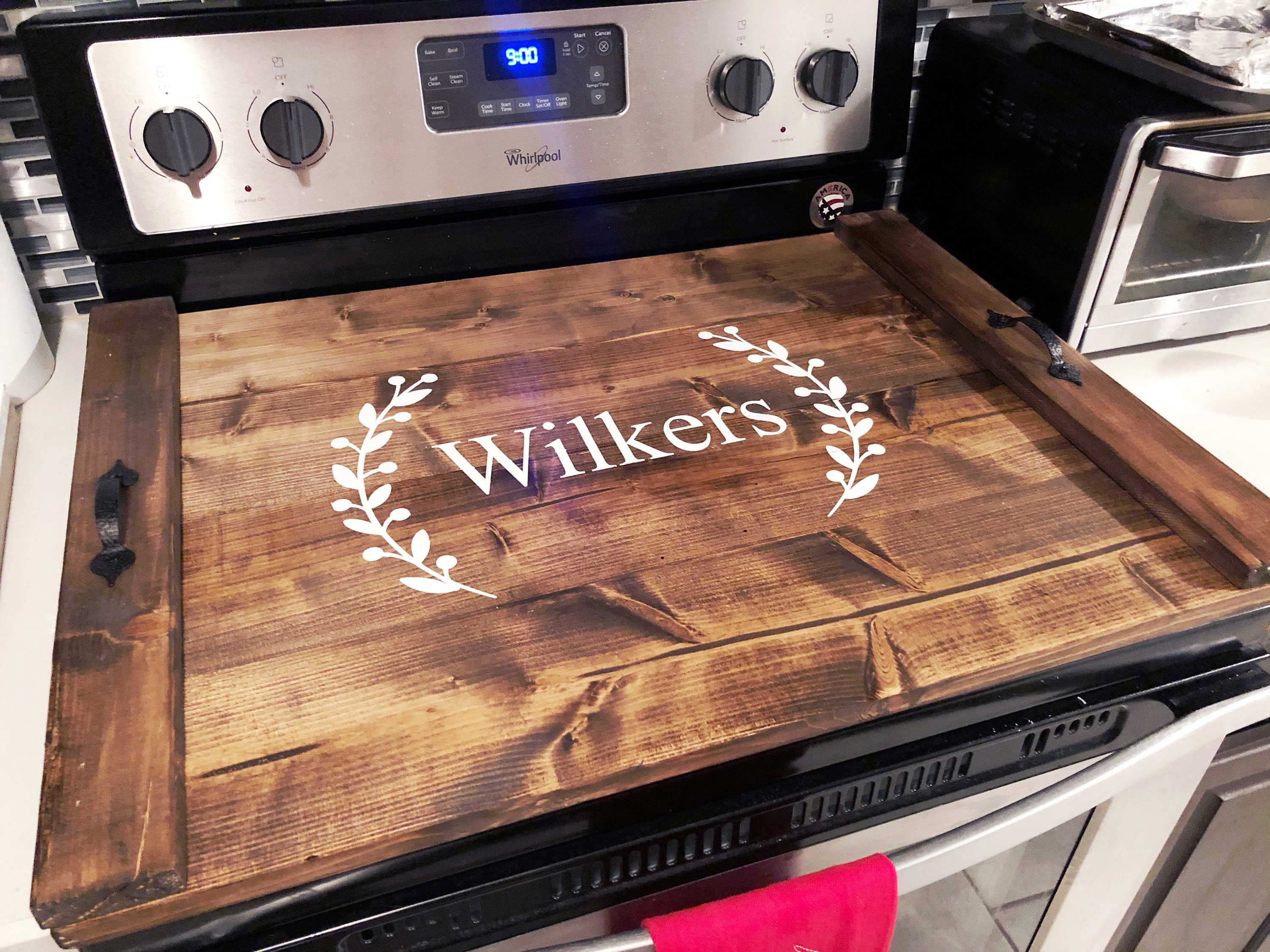Wooden Stove Top Cover Etsy