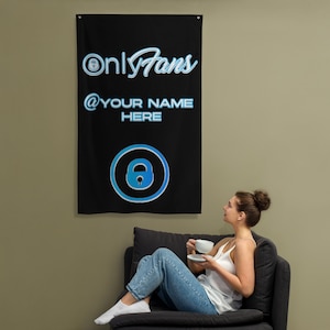 Personalized Custom ONLYFANS Flag Banner Content Creator, Gifts, Gifts For Her, Gifts for him, Content creator, Promote Your Onlyfans