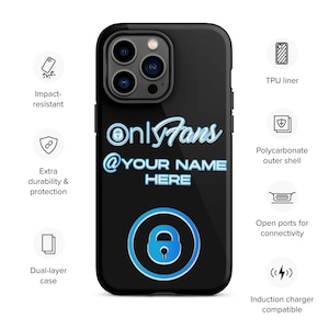 Funda personalizada para iPhone de ONLYFANS / Creador de contenido / Protectora para teléfono / Resistente / Promocional / De lujo