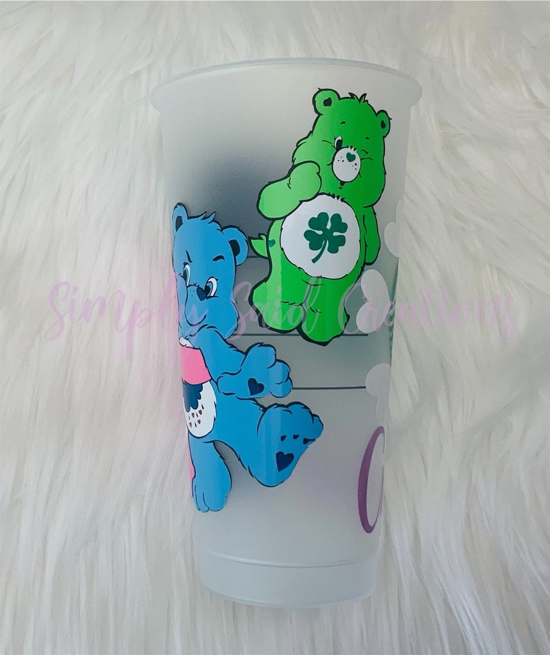 Care Bears reusable Starbucks tumbler Etsy