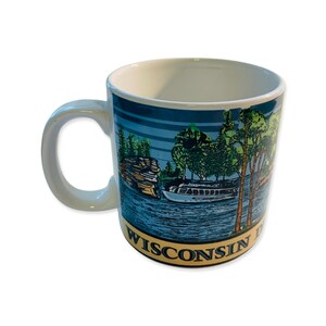 Vintage Wisconsin Dells Mug, Wisconsin Mug, State Mug, Wisconsin Dells