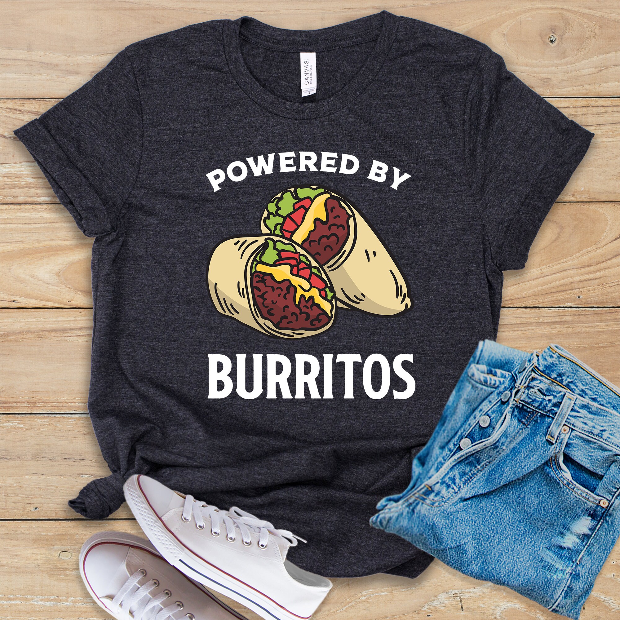 Powered By Burritos / Shirt / Tank Top / Hoodie / Burrito Etsy