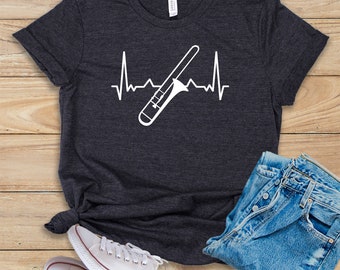 Trombone Heartbeat • Shirt • Tank Top • Hoodie • Trombone Player • Trombone • Trombone Gifts • Trombone Shirt • Marching Band Shirt