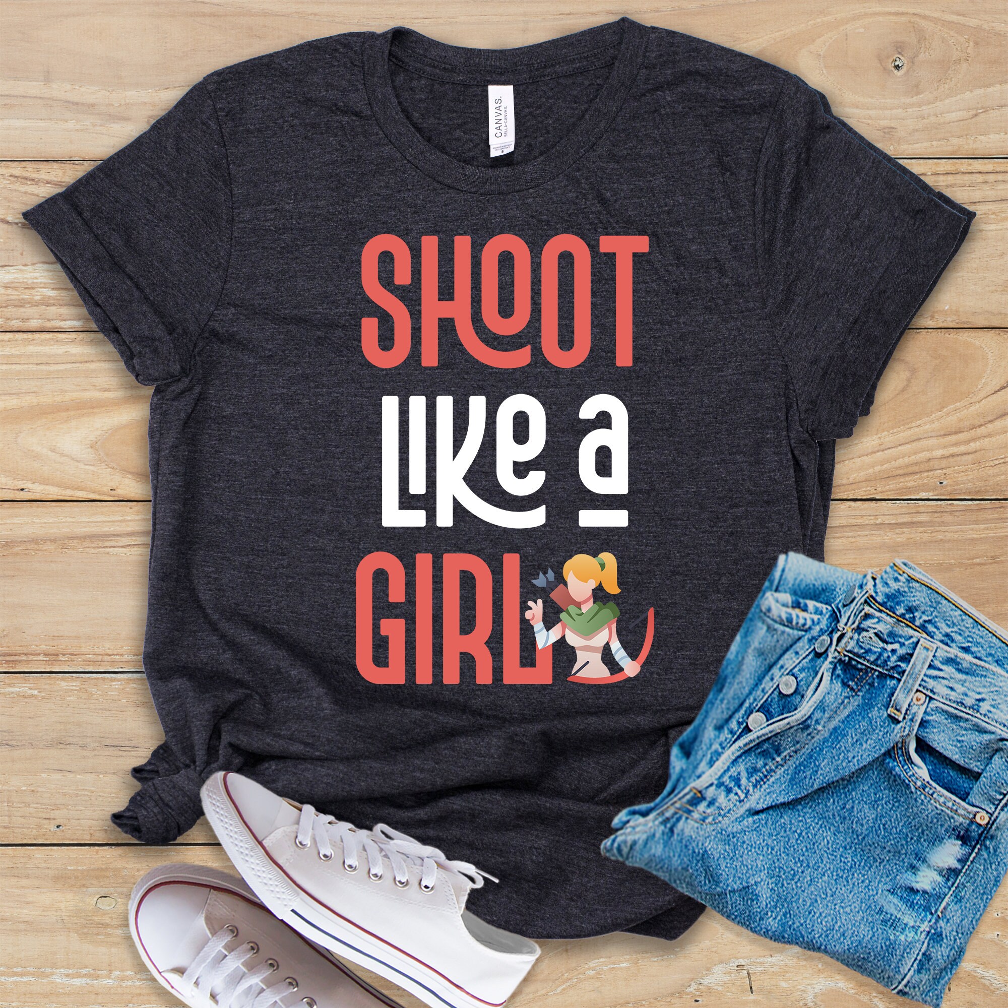 Shoot Like A Girl / Shirt / Tank Top / Hoodie / Cute Archery Etsy
