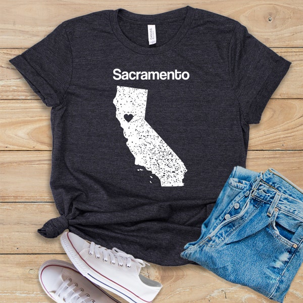 Sacramento California • Shirt • Tank Top • Hoodie • Sacramento • Sacramento CA • Sacramento Skyline • Sacramento Map • Map of Sacramento